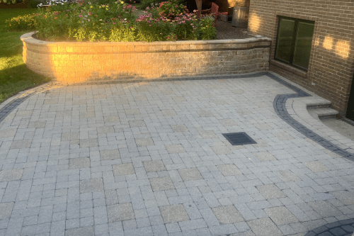 Clean Pressure Washed Backyard Patio Pavers.