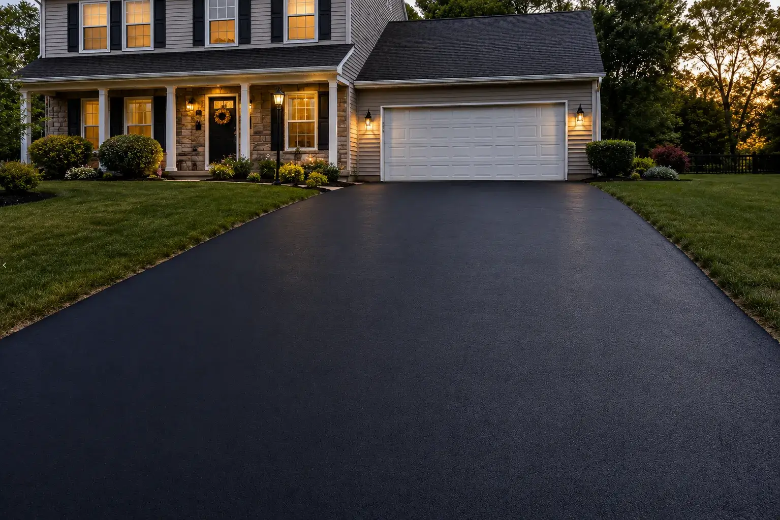 Gray, Faded, Erie Asphalt Driveway Before Being Sealcoated.